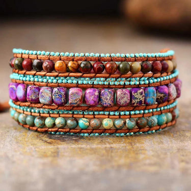Boho Chic Jasper Wrap Bracelet-Your Soul Place